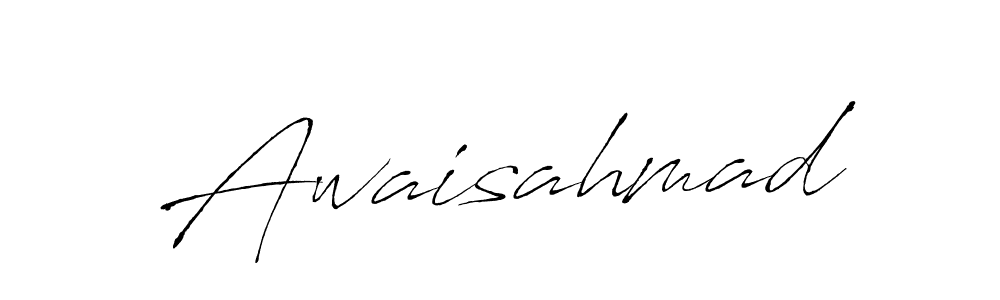 Design your own signature with our free online signature maker. With this signature software, you can create a handwritten (Antro_Vectra) signature for name Awaisahmad. Awaisahmad signature style 6 images and pictures png