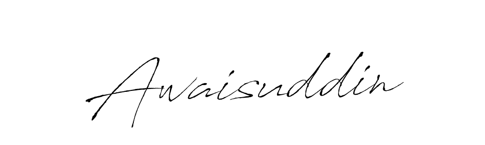 Create a beautiful signature design for name Awaisuddin. With this signature (Antro_Vectra) fonts, you can make a handwritten signature for free. Awaisuddin signature style 6 images and pictures png