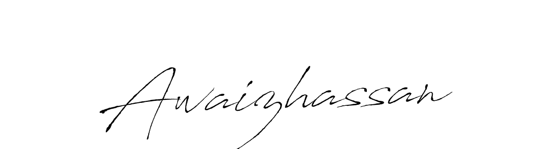 Use a signature maker to create a handwritten signature online. With this signature software, you can design (Antro_Vectra) your own signature for name Awaizhassan. Awaizhassan signature style 6 images and pictures png