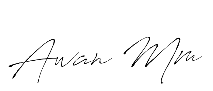 The best way (Antro_Vectra) to make a short signature is to pick only two or three words in your name. The name Awan Mm include a total of six letters. For converting this name. Awan Mm signature style 6 images and pictures png