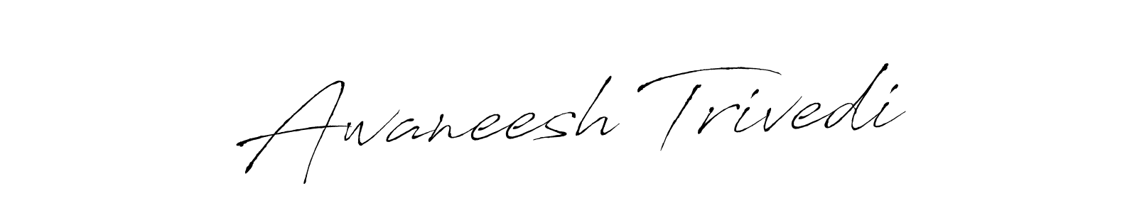 Create a beautiful signature design for name Awaneesh Trivedi. With this signature (Antro_Vectra) fonts, you can make a handwritten signature for free. Awaneesh Trivedi signature style 6 images and pictures png