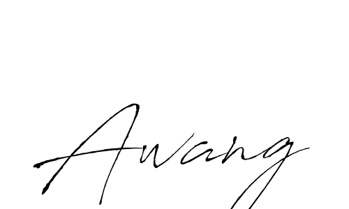 Use a signature maker to create a handwritten signature online. With this signature software, you can design (Antro_Vectra) your own signature for name Awang. Awang signature style 6 images and pictures png