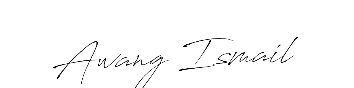 Design your own signature with our free online signature maker. With this signature software, you can create a handwritten (Antro_Vectra) signature for name Awang Ismail. Awang Ismail signature style 6 images and pictures png