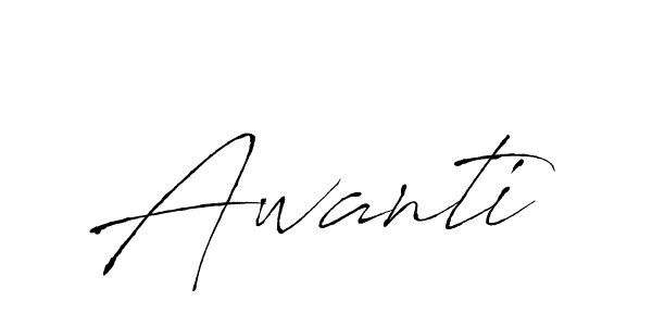 Awanti stylish signature style. Best Handwritten Sign (Antro_Vectra) for my name. Handwritten Signature Collection Ideas for my name Awanti. Awanti signature style 6 images and pictures png