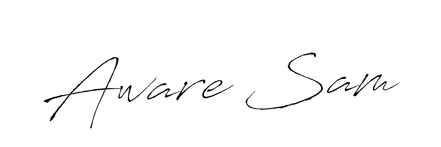 Aware Sam stylish signature style. Best Handwritten Sign (Antro_Vectra) for my name. Handwritten Signature Collection Ideas for my name Aware Sam. Aware Sam signature style 6 images and pictures png