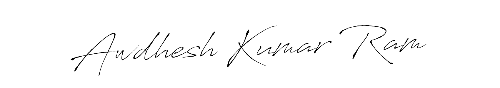 Make a beautiful signature design for name Awdhesh Kumar Ram. With this signature (Antro_Vectra) style, you can create a handwritten signature for free. Awdhesh Kumar Ram signature style 6 images and pictures png