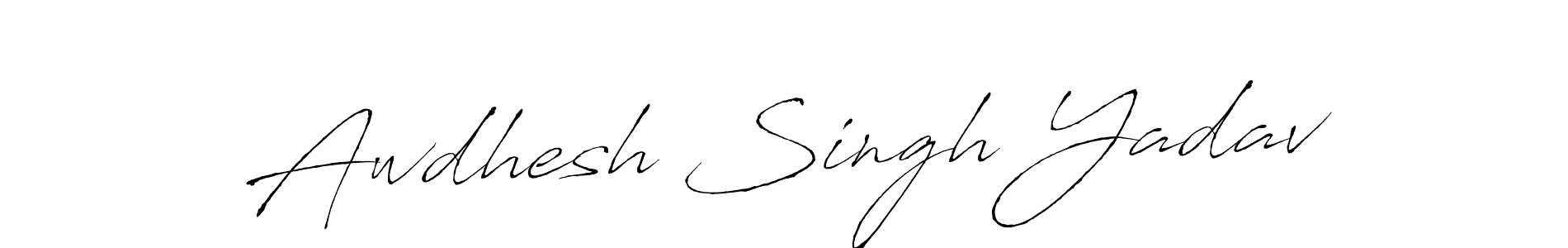 Antro_Vectra is a professional signature style that is perfect for those who want to add a touch of class to their signature. It is also a great choice for those who want to make their signature more unique. Get Awdhesh Singh Yadav name to fancy signature for free. Awdhesh Singh Yadav signature style 6 images and pictures png