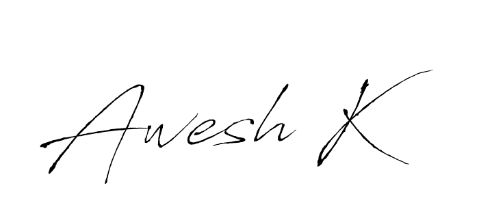 if you are searching for the best signature style for your name Awesh K. so please give up your signature search. here we have designed multiple signature styles  using Antro_Vectra. Awesh K signature style 6 images and pictures png