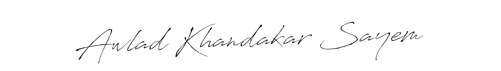 Also You can easily find your signature by using the search form. We will create Awlad Khandakar Sayem name handwritten signature images for you free of cost using Antro_Vectra sign style. Awlad Khandakar Sayem signature style 6 images and pictures png