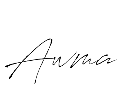 Awma stylish signature style. Best Handwritten Sign (Antro_Vectra) for my name. Handwritten Signature Collection Ideas for my name Awma. Awma signature style 6 images and pictures png