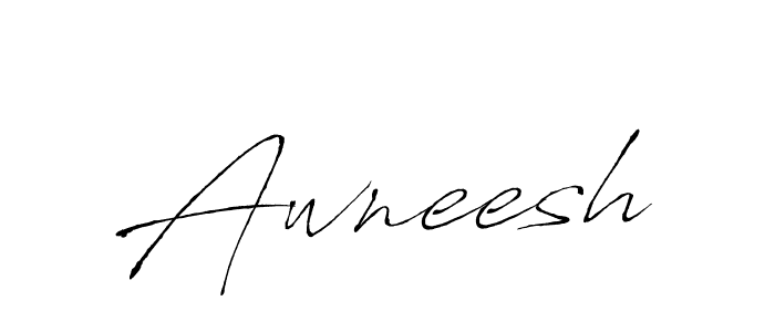 Make a beautiful signature design for name Awneesh. With this signature (Antro_Vectra) style, you can create a handwritten signature for free. Awneesh signature style 6 images and pictures png