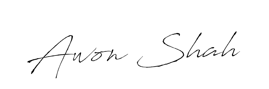 Use a signature maker to create a handwritten signature online. With this signature software, you can design (Antro_Vectra) your own signature for name Awon Shah. Awon Shah signature style 6 images and pictures png