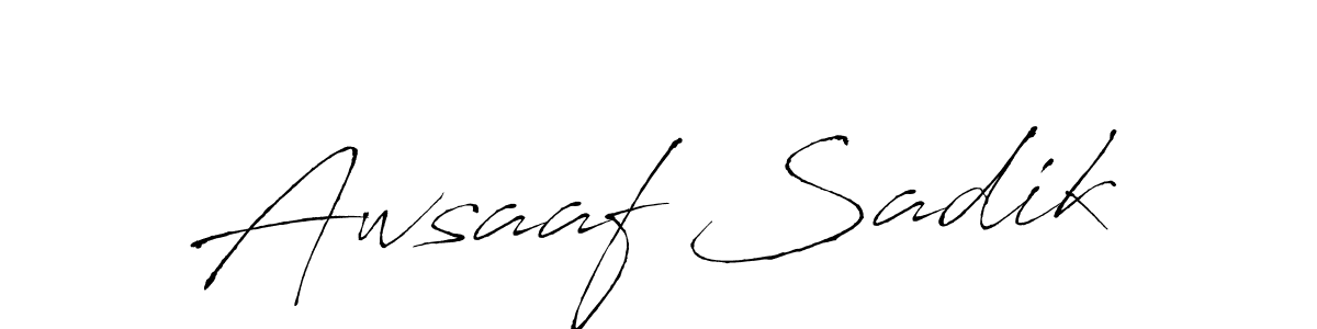 The best way (Antro_Vectra) to make a short signature is to pick only two or three words in your name. The name Awsaaf Sadik include a total of six letters. For converting this name. Awsaaf Sadik signature style 6 images and pictures png