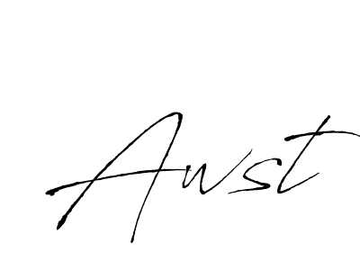 Design your own signature with our free online signature maker. With this signature software, you can create a handwritten (Antro_Vectra) signature for name Awst. Awst signature style 6 images and pictures png