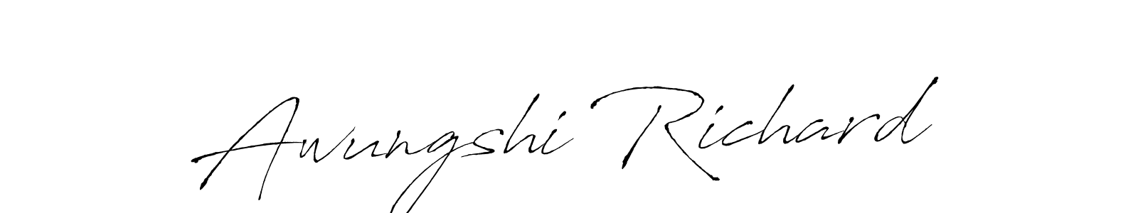 Design your own signature with our free online signature maker. With this signature software, you can create a handwritten (Antro_Vectra) signature for name Awungshi Richard. Awungshi Richard signature style 6 images and pictures png