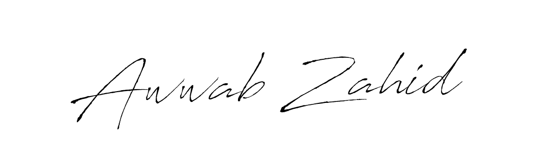 Design your own signature with our free online signature maker. With this signature software, you can create a handwritten (Antro_Vectra) signature for name Awwab Zahid. Awwab Zahid signature style 6 images and pictures png