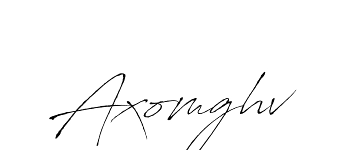 How to make Axomghv signature? Antro_Vectra is a professional autograph style. Create handwritten signature for Axomghv name. Axomghv signature style 6 images and pictures png