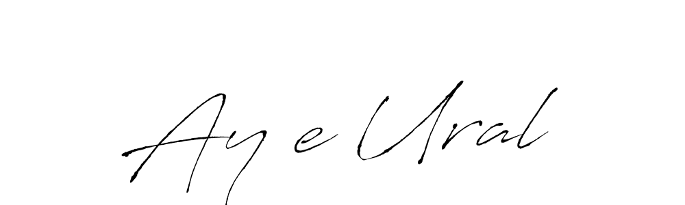 How to make Ayşe Ural name signature. Use Antro_Vectra style for creating short signs online. This is the latest handwritten sign. Ayşe Ural signature style 6 images and pictures png