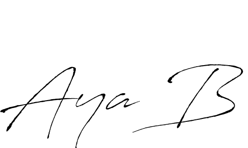 Antro_Vectra is a professional signature style that is perfect for those who want to add a touch of class to their signature. It is also a great choice for those who want to make their signature more unique. Get Aya B name to fancy signature for free. Aya B signature style 6 images and pictures png