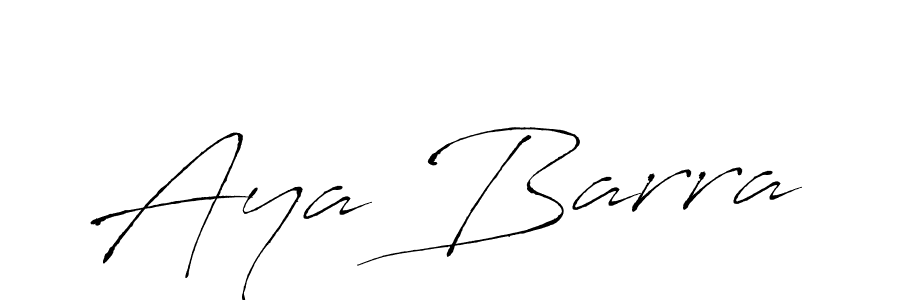 Design your own signature with our free online signature maker. With this signature software, you can create a handwritten (Antro_Vectra) signature for name Aya Barra. Aya Barra signature style 6 images and pictures png