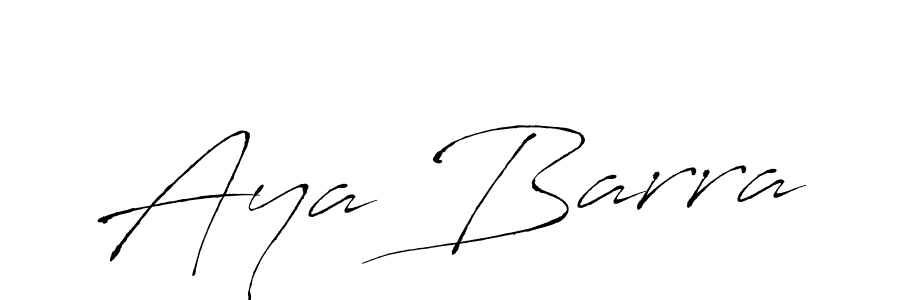 Design your own signature with our free online signature maker. With this signature software, you can create a handwritten (Antro_Vectra) signature for name Aya Barra. Aya Barra signature style 6 images and pictures png