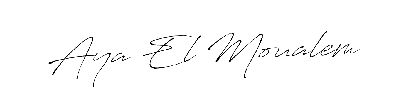 How to make Aya El Moualem signature? Antro_Vectra is a professional autograph style. Create handwritten signature for Aya El Moualem name. Aya El Moualem signature style 6 images and pictures png