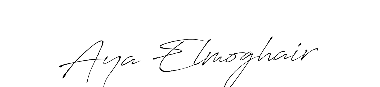 Aya Elmoghair stylish signature style. Best Handwritten Sign (Antro_Vectra) for my name. Handwritten Signature Collection Ideas for my name Aya Elmoghair. Aya Elmoghair signature style 6 images and pictures png