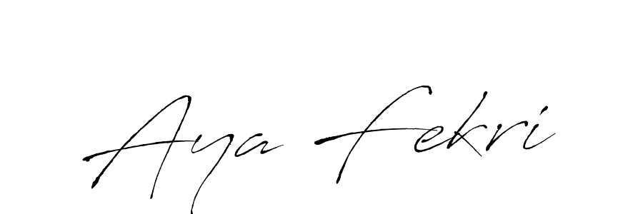 Create a beautiful signature design for name Aya Fekri. With this signature (Antro_Vectra) fonts, you can make a handwritten signature for free. Aya Fekri signature style 6 images and pictures png