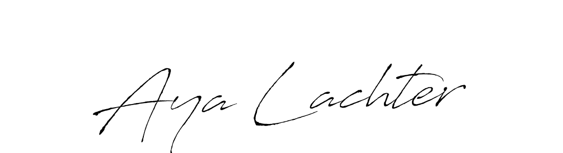 How to make Aya Lachter name signature. Use Antro_Vectra style for creating short signs online. This is the latest handwritten sign. Aya Lachter signature style 6 images and pictures png