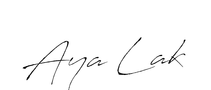 Also You can easily find your signature by using the search form. We will create Aya Lak name handwritten signature images for you free of cost using Antro_Vectra sign style. Aya Lak signature style 6 images and pictures png