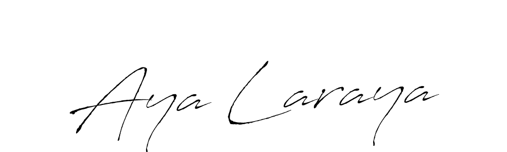 Use a signature maker to create a handwritten signature online. With this signature software, you can design (Antro_Vectra) your own signature for name Aya Laraya. Aya Laraya signature style 6 images and pictures png
