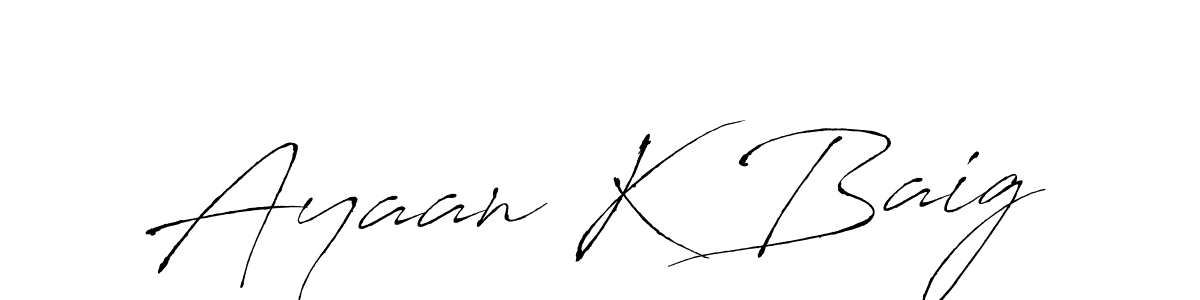 Also You can easily find your signature by using the search form. We will create Ayaan K Baig name handwritten signature images for you free of cost using Antro_Vectra sign style. Ayaan K Baig signature style 6 images and pictures png