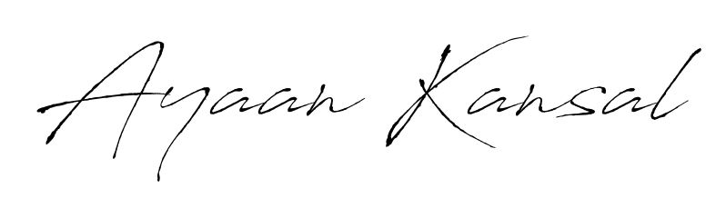 How to make Ayaan Kansal name signature. Use Antro_Vectra style for creating short signs online. This is the latest handwritten sign. Ayaan Kansal signature style 6 images and pictures png