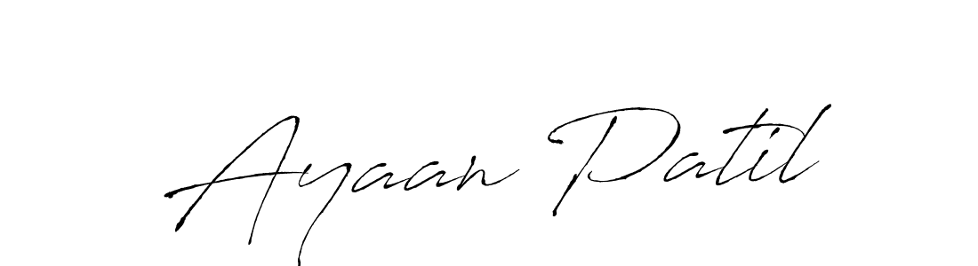 How to make Ayaan Patil name signature. Use Antro_Vectra style for creating short signs online. This is the latest handwritten sign. Ayaan Patil signature style 6 images and pictures png