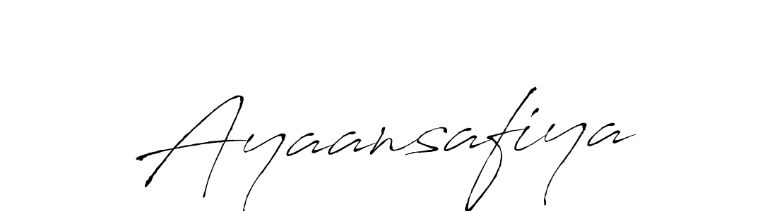 Create a beautiful signature design for name Ayaansafiya. With this signature (Antro_Vectra) fonts, you can make a handwritten signature for free. Ayaansafiya signature style 6 images and pictures png