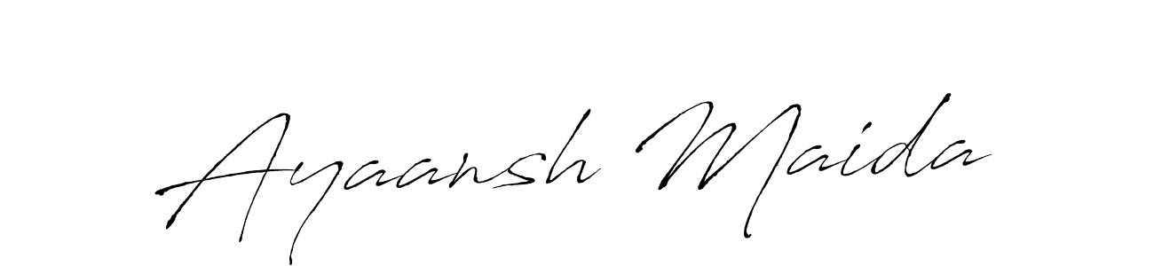 Also You can easily find your signature by using the search form. We will create Ayaansh Maida name handwritten signature images for you free of cost using Antro_Vectra sign style. Ayaansh Maida signature style 6 images and pictures png