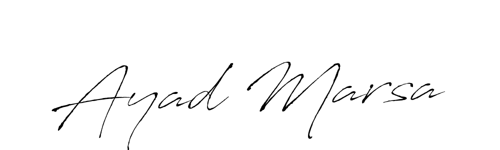 Ayad Marsa stylish signature style. Best Handwritten Sign (Antro_Vectra) for my name. Handwritten Signature Collection Ideas for my name Ayad Marsa. Ayad Marsa signature style 6 images and pictures png