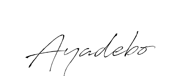 Create a beautiful signature design for name Ayadebo. With this signature (Antro_Vectra) fonts, you can make a handwritten signature for free. Ayadebo signature style 6 images and pictures png