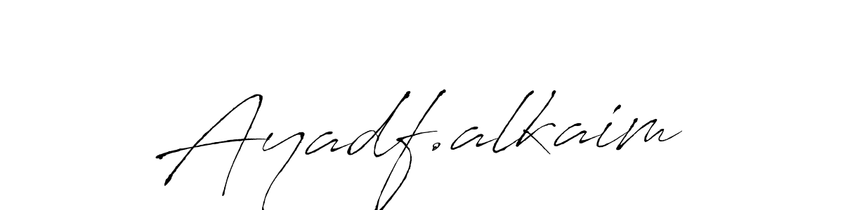 How to make Ayadf.alkaim name signature. Use Antro_Vectra style for creating short signs online. This is the latest handwritten sign. Ayadf.alkaim signature style 6 images and pictures png