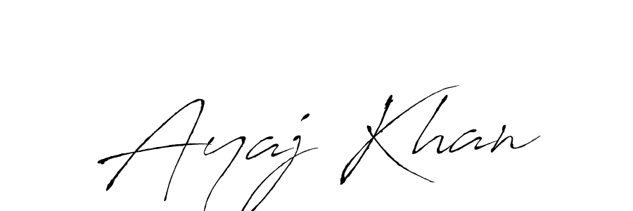 How to make Ayaj Khan name signature. Use Antro_Vectra style for creating short signs online. This is the latest handwritten sign. Ayaj Khan signature style 6 images and pictures png