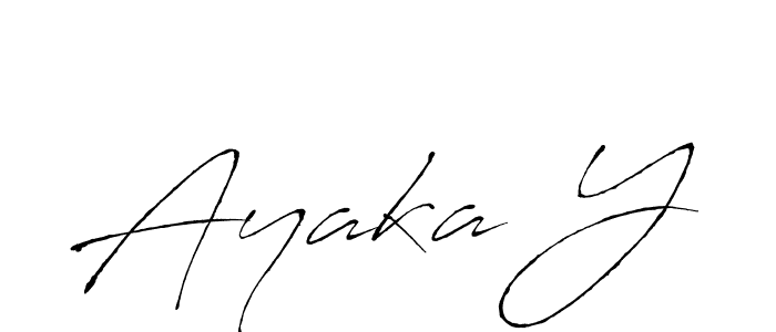 Make a beautiful signature design for name Ayaka Y. With this signature (Antro_Vectra) style, you can create a handwritten signature for free. Ayaka Y signature style 6 images and pictures png