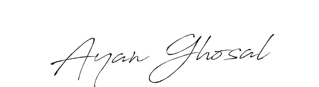 Make a beautiful signature design for name Ayan Ghosal. With this signature (Antro_Vectra) style, you can create a handwritten signature for free. Ayan Ghosal signature style 6 images and pictures png