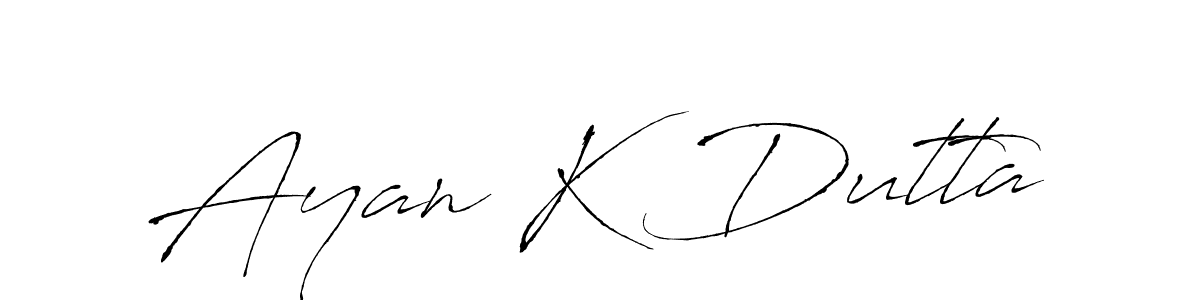 Make a beautiful signature design for name Ayan K Dutta. With this signature (Antro_Vectra) style, you can create a handwritten signature for free. Ayan K Dutta signature style 6 images and pictures png