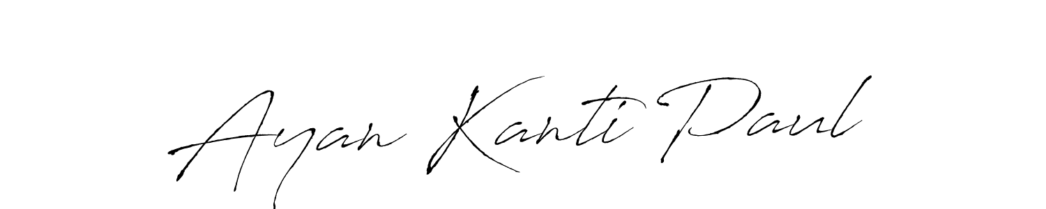 Use a signature maker to create a handwritten signature online. With this signature software, you can design (Antro_Vectra) your own signature for name Ayan Kanti Paul. Ayan Kanti Paul signature style 6 images and pictures png