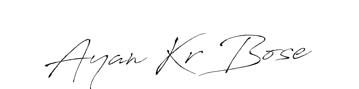 Antro_Vectra is a professional signature style that is perfect for those who want to add a touch of class to their signature. It is also a great choice for those who want to make their signature more unique. Get Ayan Kr Bose name to fancy signature for free. Ayan Kr Bose signature style 6 images and pictures png