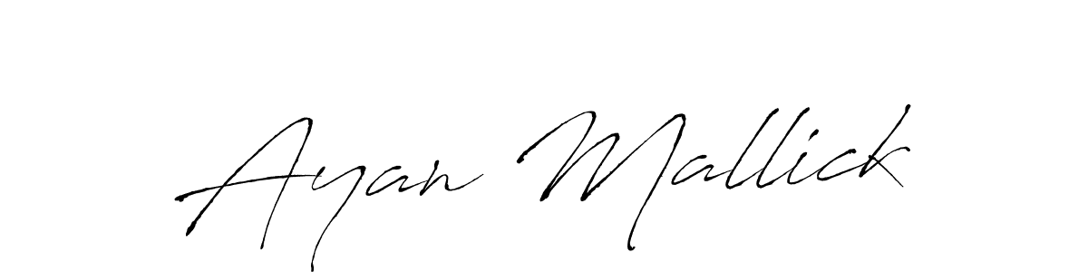 Create a beautiful signature design for name Ayan Mallick. With this signature (Antro_Vectra) fonts, you can make a handwritten signature for free. Ayan Mallick signature style 6 images and pictures png