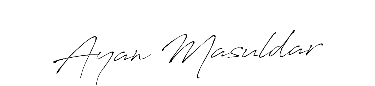 Use a signature maker to create a handwritten signature online. With this signature software, you can design (Antro_Vectra) your own signature for name Ayan Masuldar. Ayan Masuldar signature style 6 images and pictures png