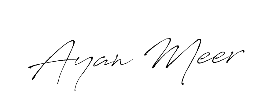 Ayan Meer stylish signature style. Best Handwritten Sign (Antro_Vectra) for my name. Handwritten Signature Collection Ideas for my name Ayan Meer. Ayan Meer signature style 6 images and pictures png