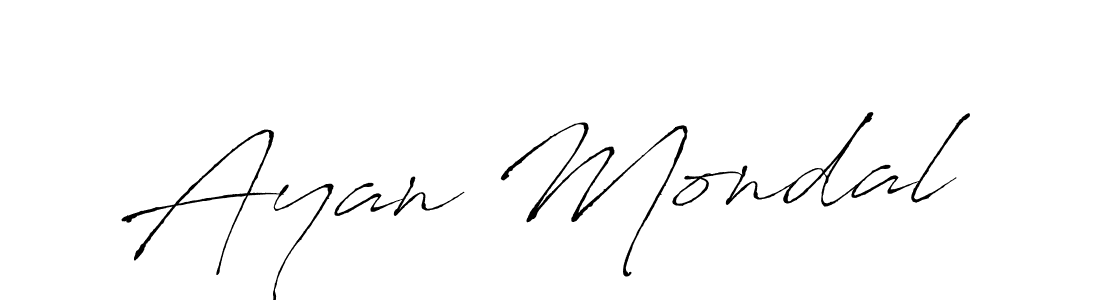 How to make Ayan Mondal name signature. Use Antro_Vectra style for creating short signs online. This is the latest handwritten sign. Ayan Mondal signature style 6 images and pictures png