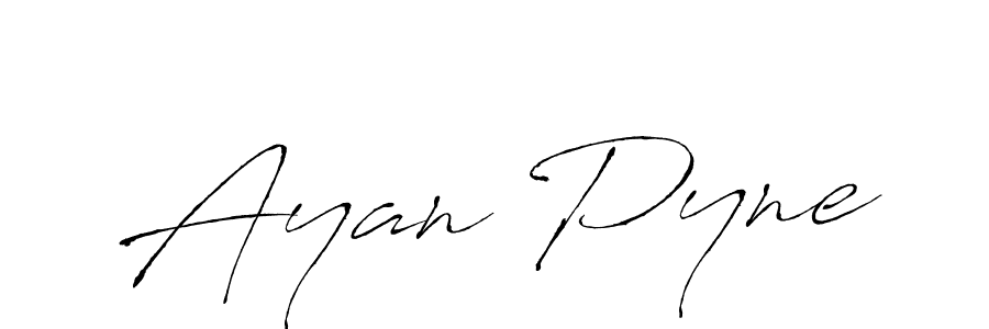 The best way (Antro_Vectra) to make a short signature is to pick only two or three words in your name. The name Ayan Pyne include a total of six letters. For converting this name. Ayan Pyne signature style 6 images and pictures png